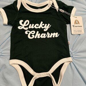 NWT Emerson and Friends baby boy dark green one-piece bodysuit size 3-6 months